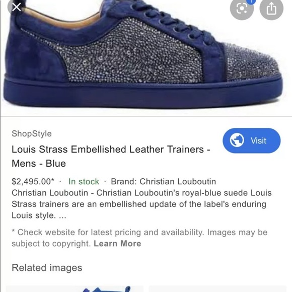 $2495 Christian Louboutin Swarovski 45 - Picture 1 of 7